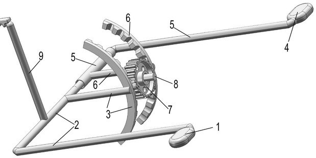 Single-rack drive bicycle with reciprocating variable circular motion