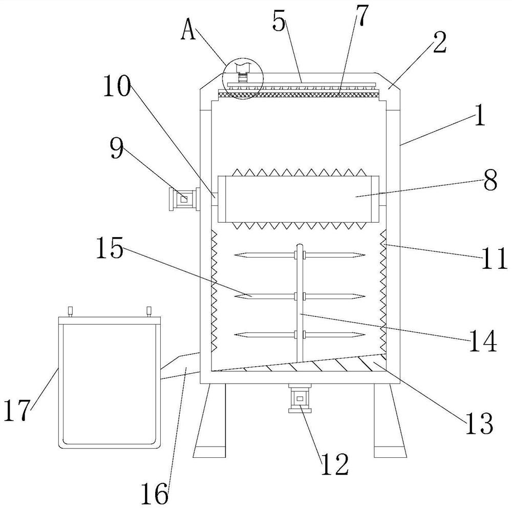 Solid waste crushing device