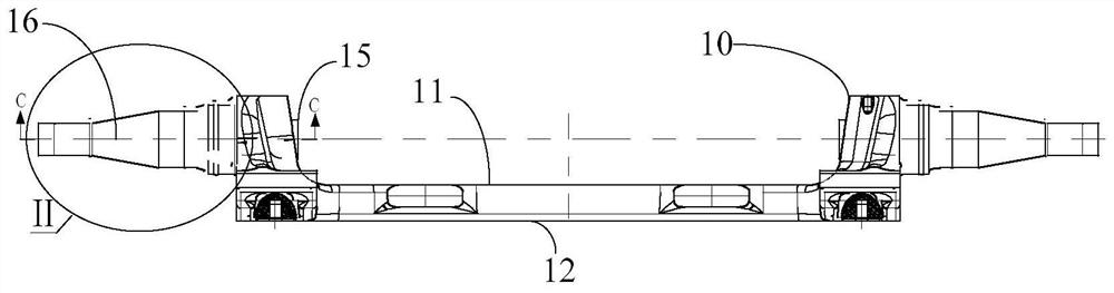 Processing method of power axle