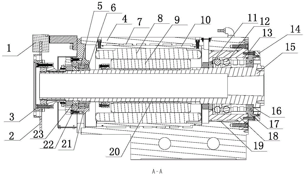 CNC lathe dual-channel water-cooled electric spindle