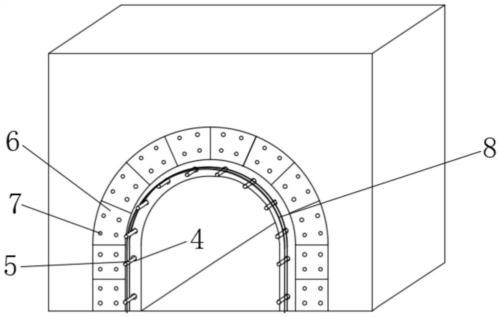 Tunnel support for drilling and blasting and TBM combined construction and support construction method thereof