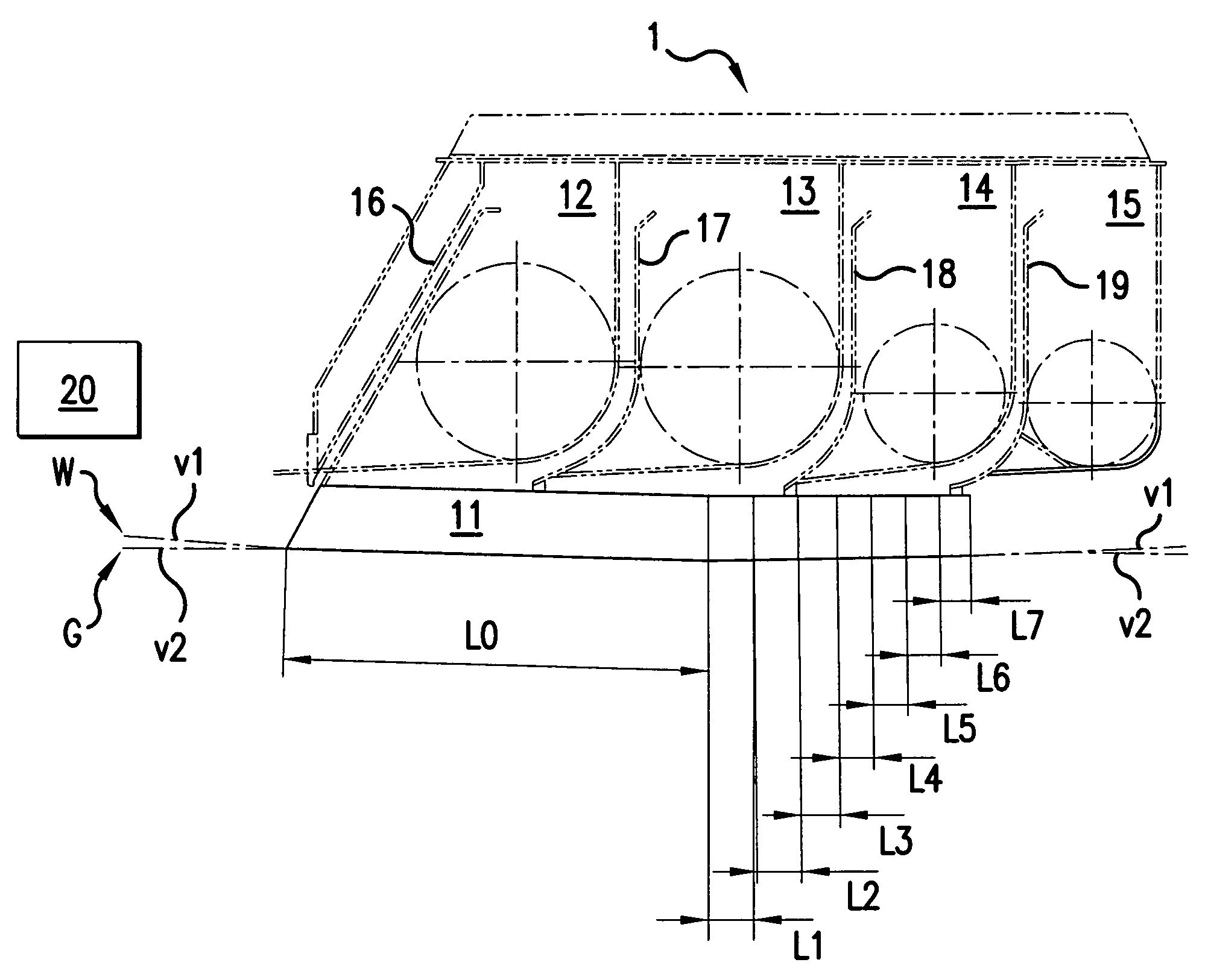 Apparatus for forming a paper or cardboard web