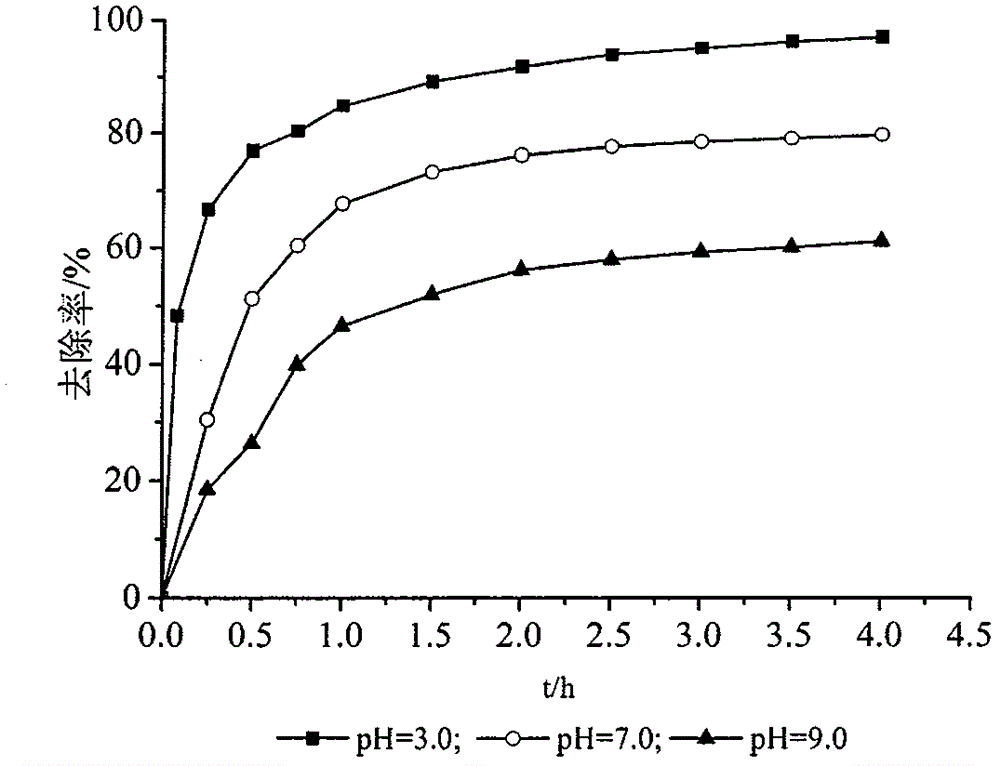 Method for removing azo dye in water by using sodium alginate or gelatin coated nanoscale zero-valent iron