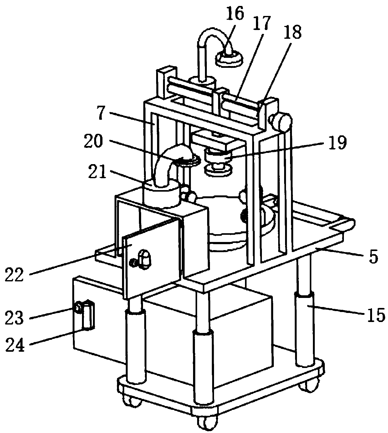 Grinding device for television outer shell