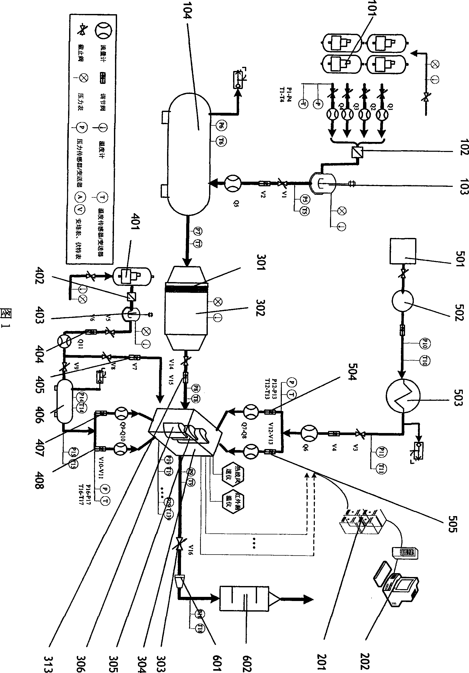 Double-working medium refrigeration experiment system used for turbine blade of gas turbine
