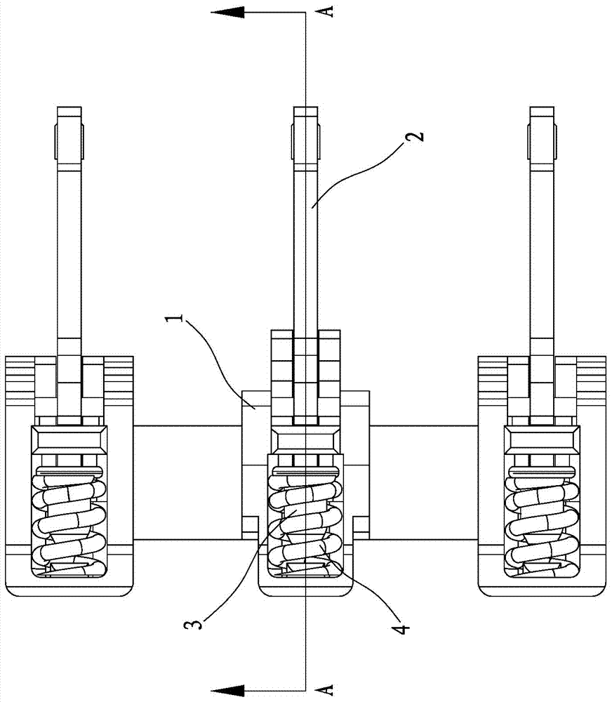 A self-locking structure after the moving contact of a circuit breaker is repelled