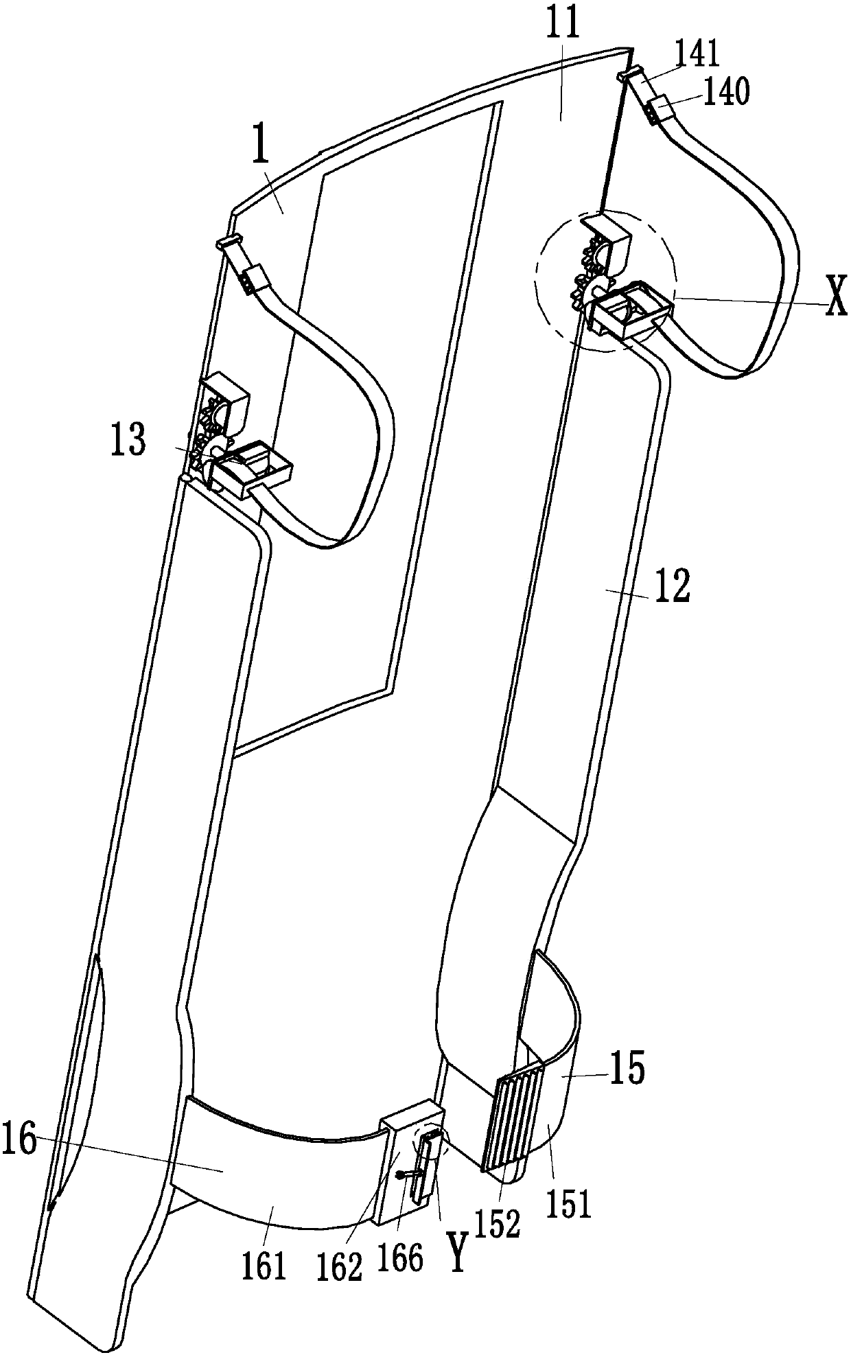 Dual-purpose human body correction and massage equipment for medical orthopedics department