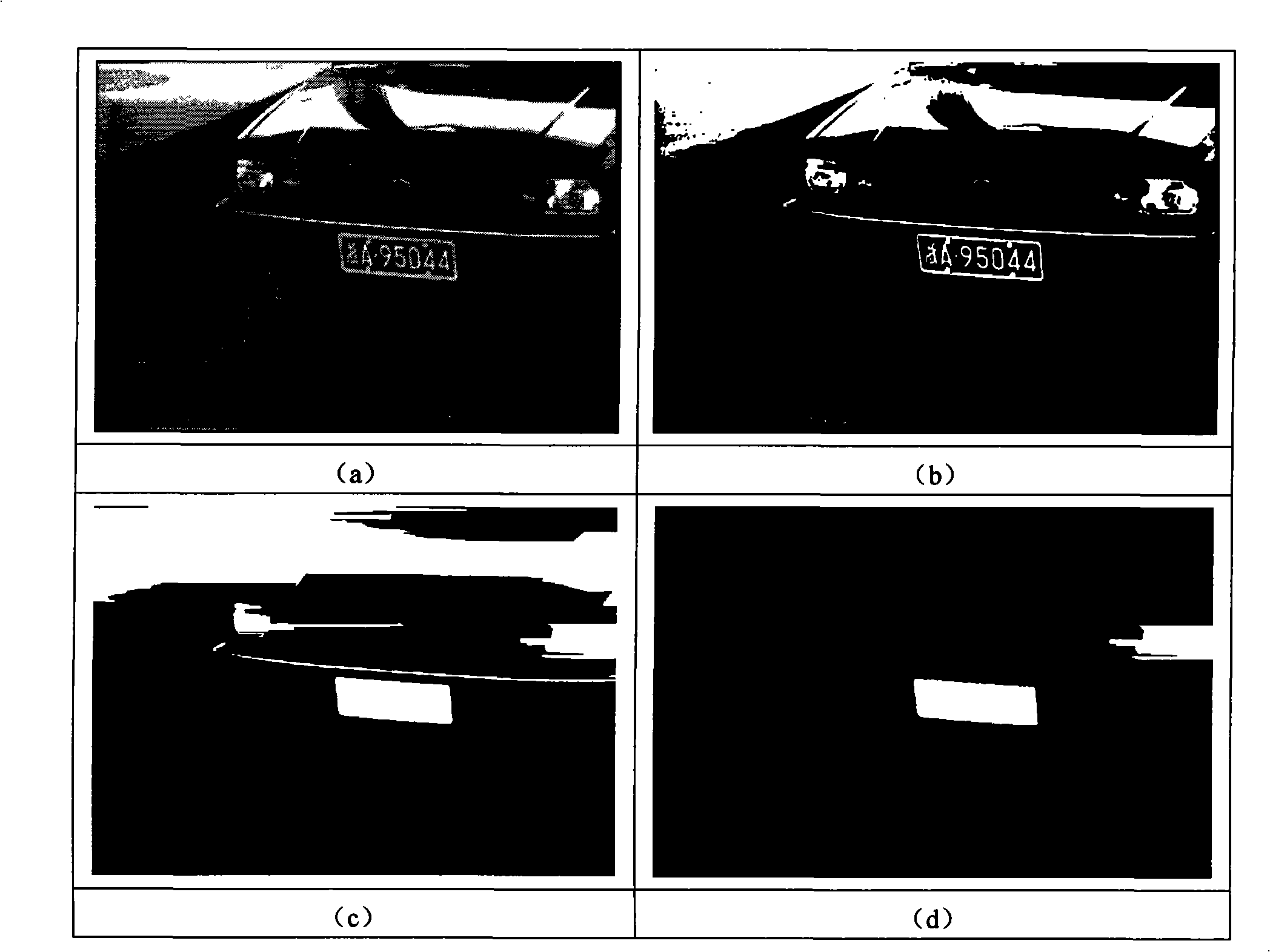 Method for locating license plate under a complicated background