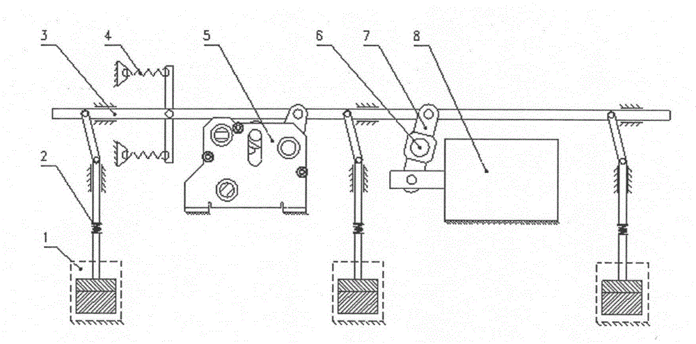 A pole-mounted permanent magnet vacuum circuit breaker with a manual opening and closing device