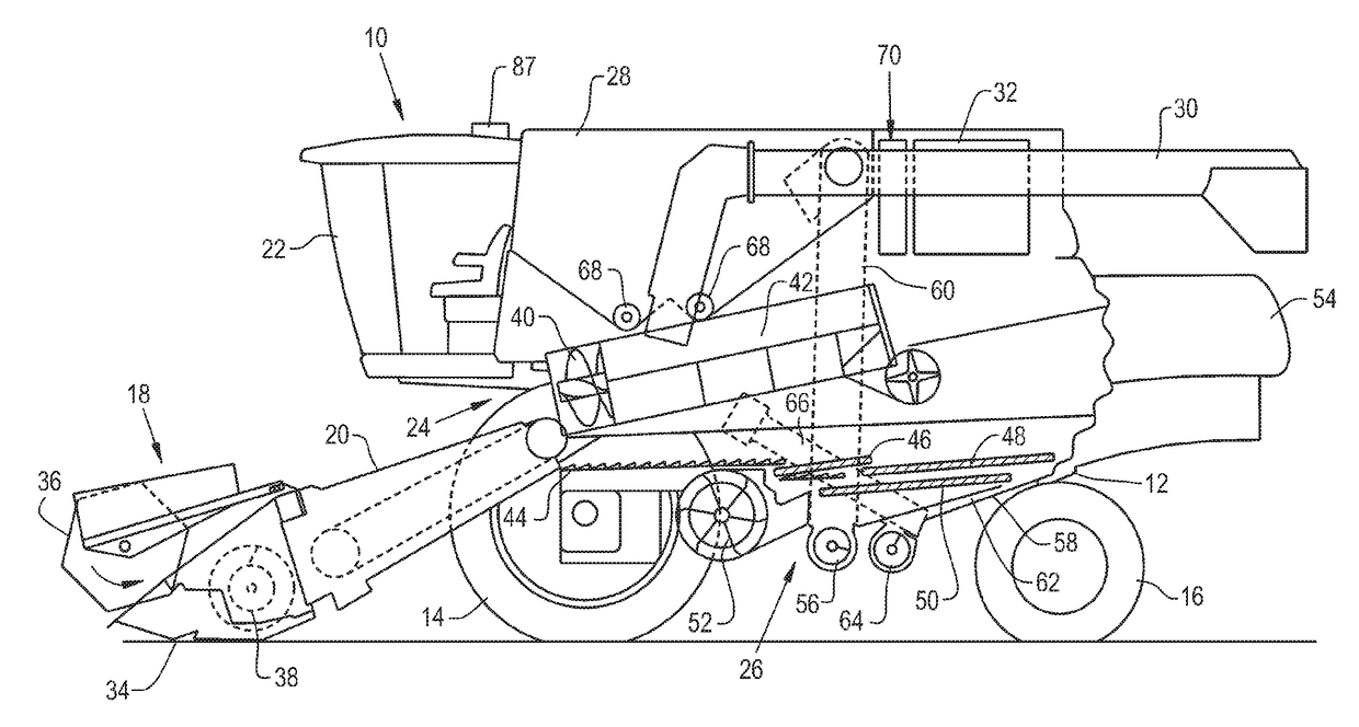 Transversely oriented cooling package for an agricultural harvester