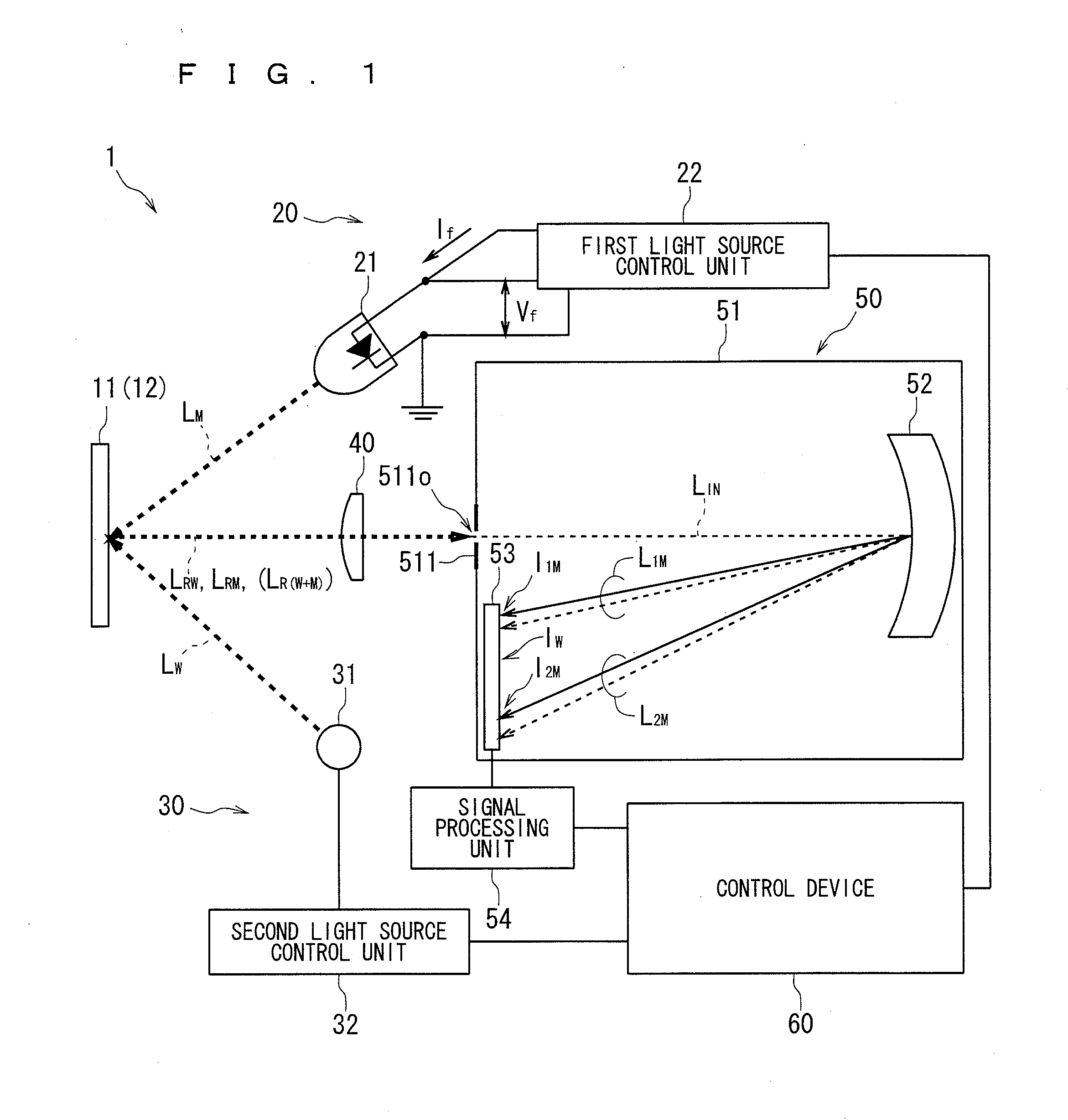 Spectral characteristic measuring device, method for correcting spectral characteristic measuring device and program