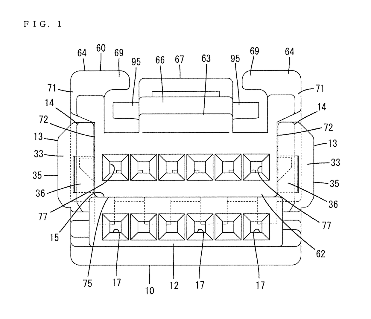 Connector with streamline locking lances