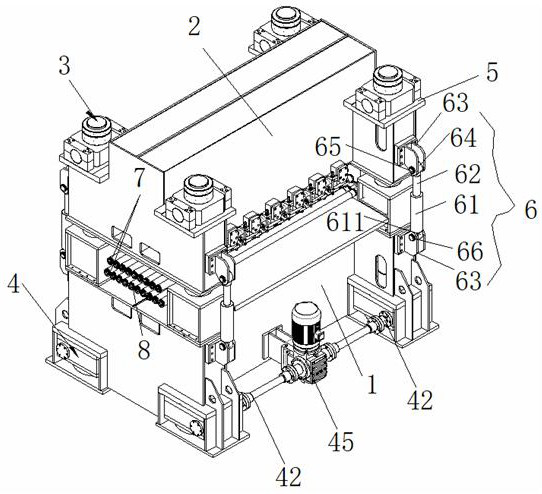 Pull rod press-downtype leveler