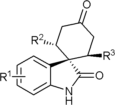 Chiral 2',5-dicarbonyl-3-aryl spiro[cyclohexane-1,3'-indole]-2,2-dinitrile derivative and preparation method thereof