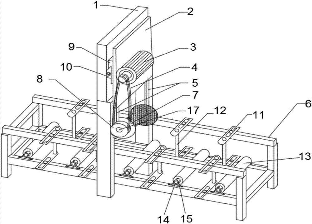 Semicircular fender cambered surface grinding device