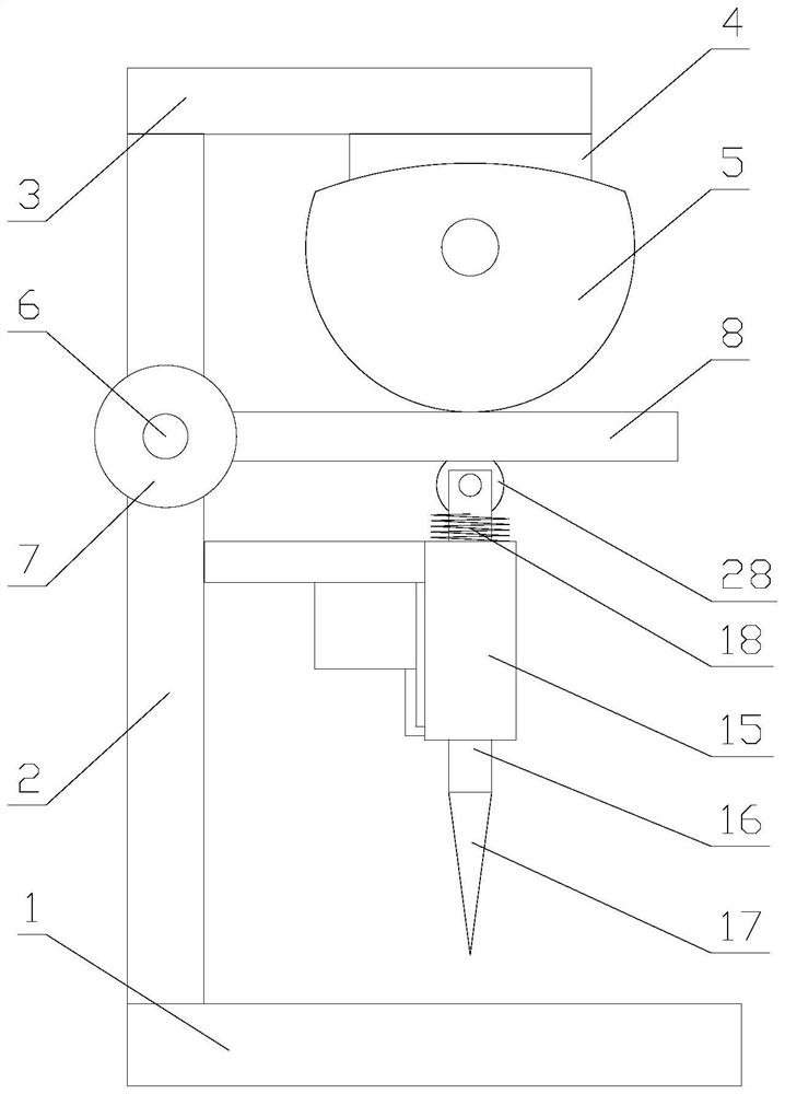 Hardware product punching device with power-off protection function