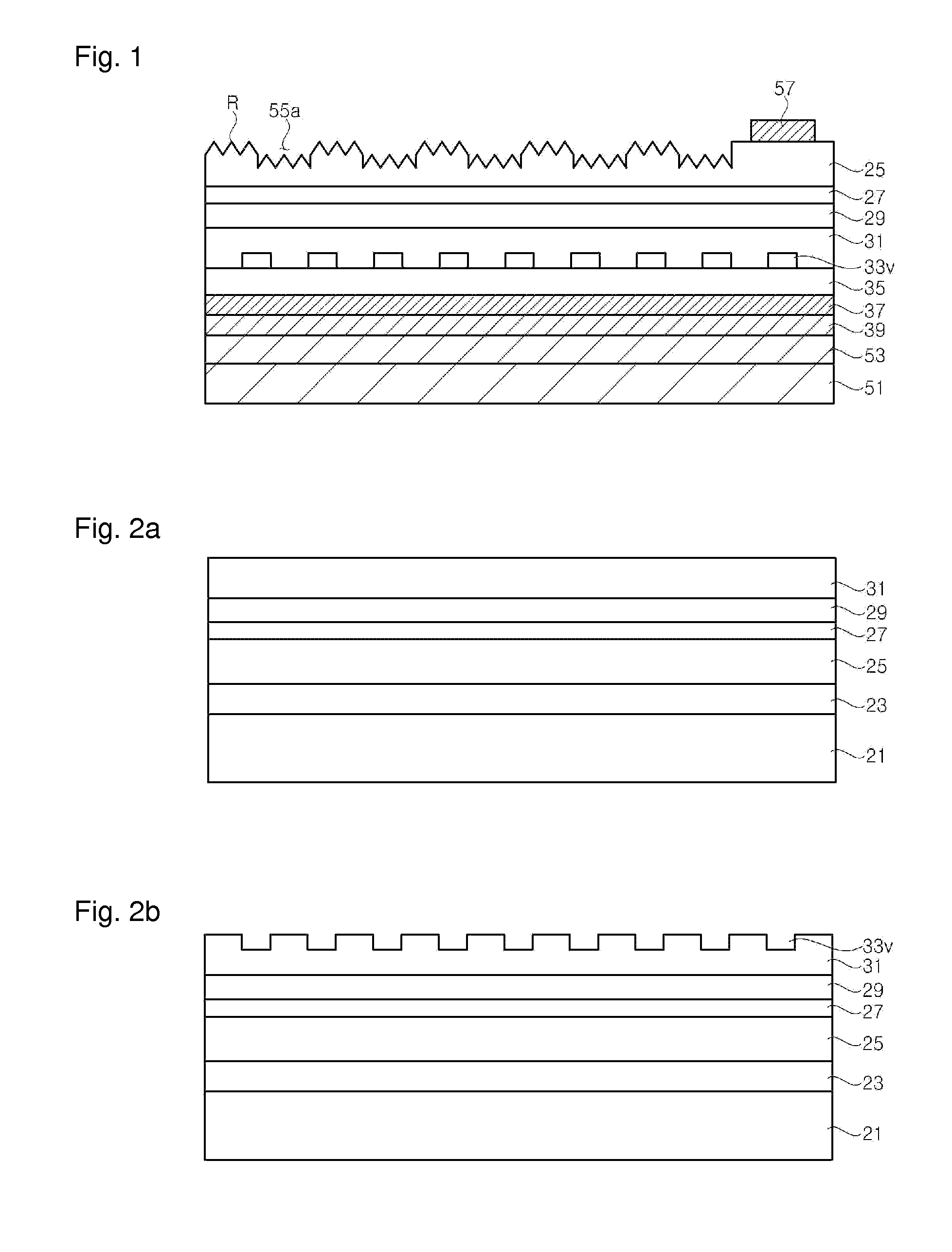 Non-polar light emitting diode having photonic crystal structure and method of fabricating the same