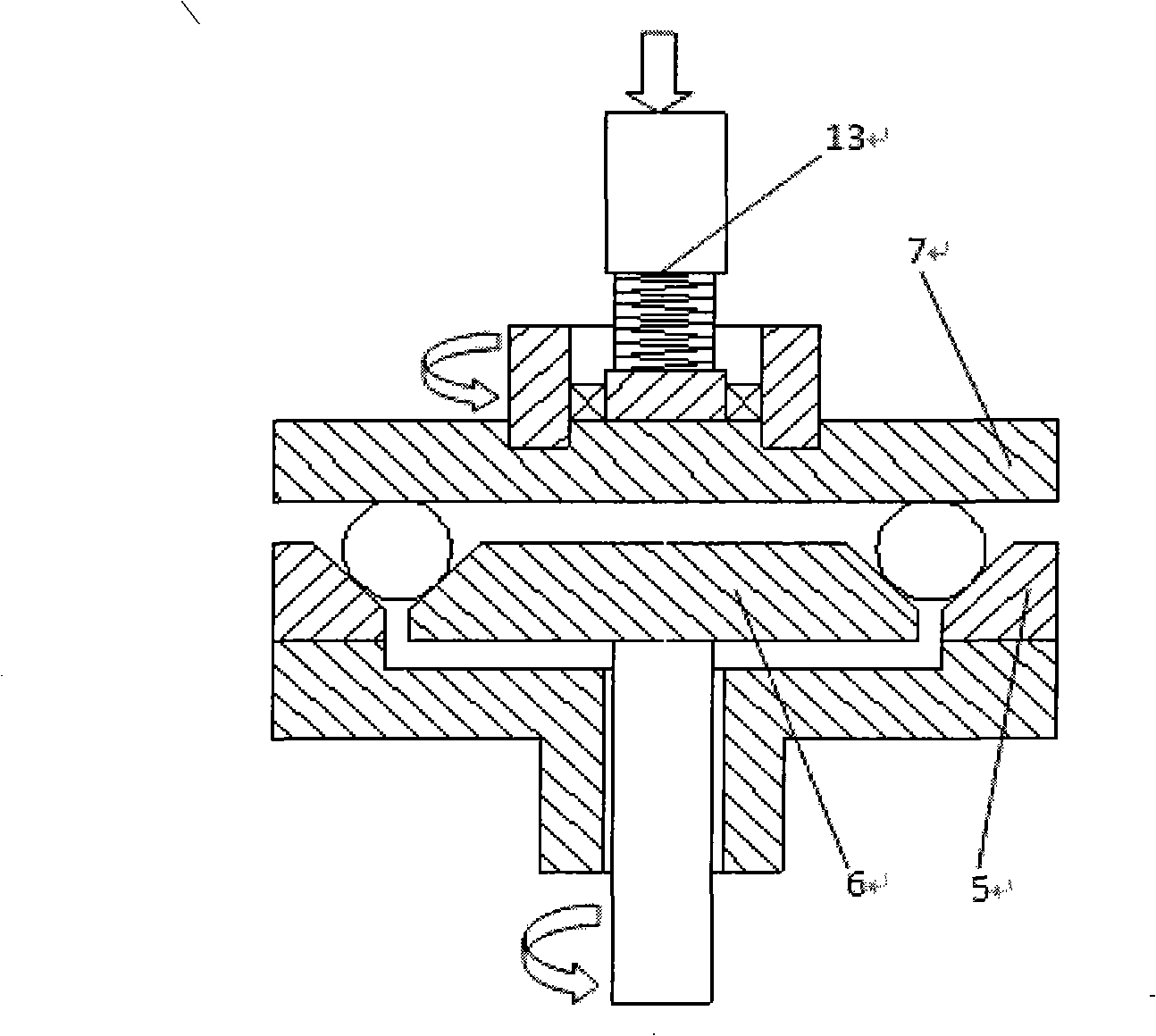Efficient grinding device of double autorotation grinding disc of high precision ball