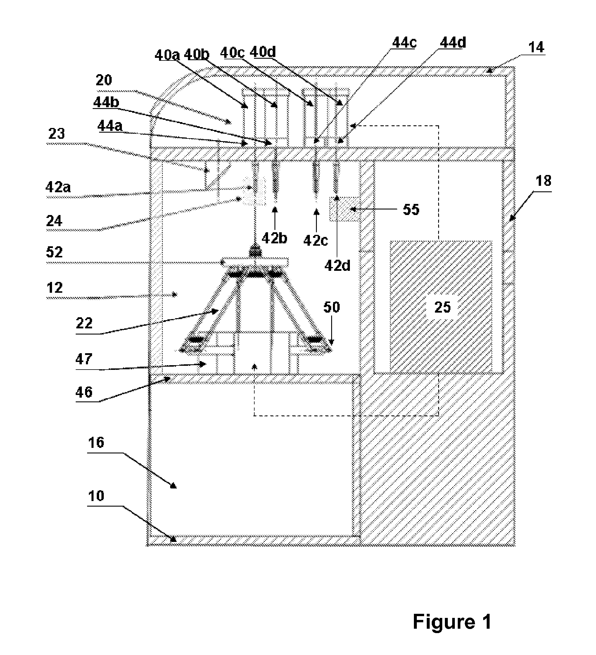 Device for the deposition of layers