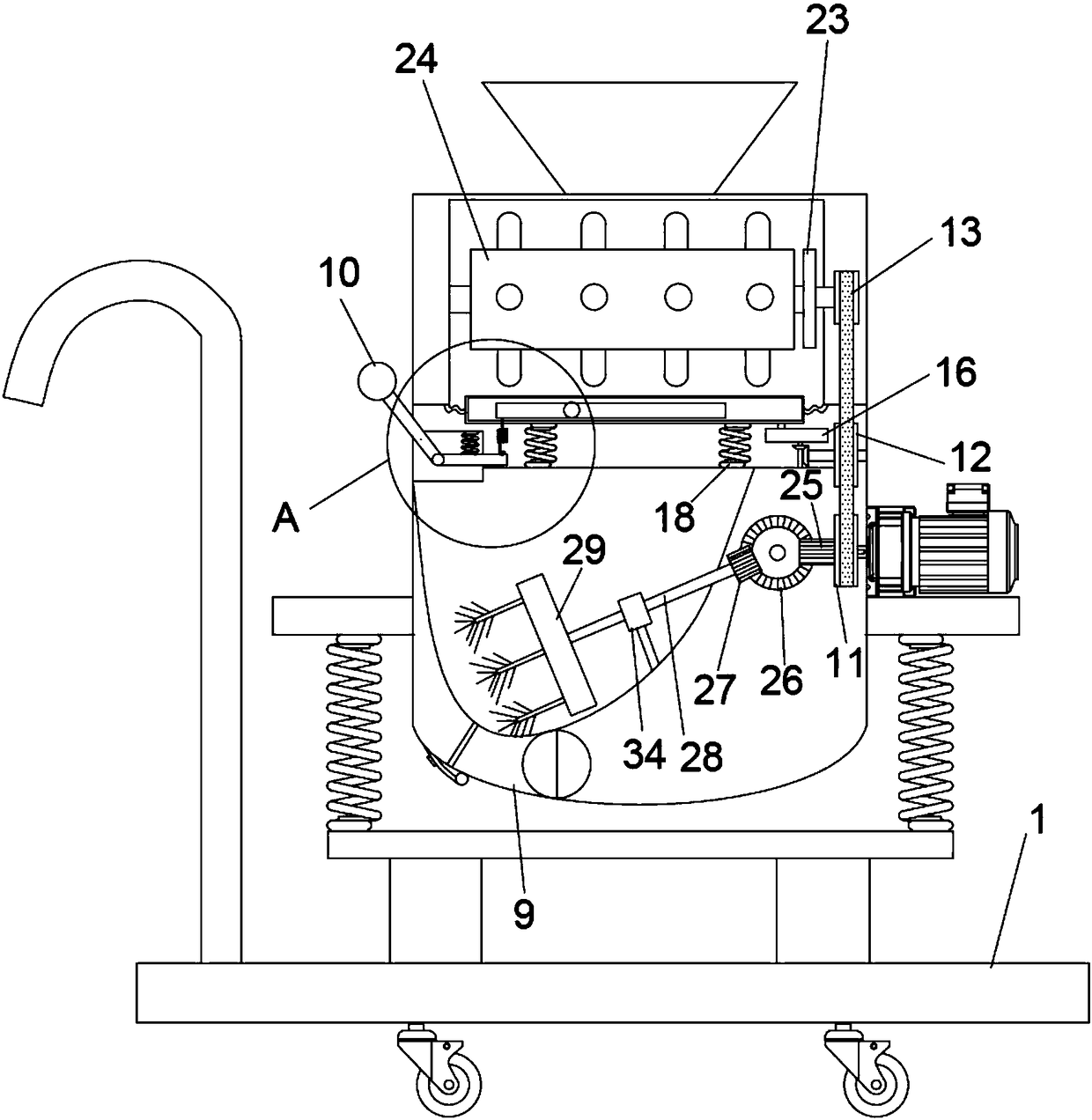 Small multifunctional tea frying machine