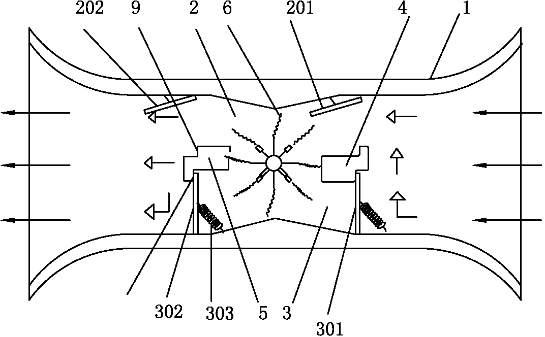 Double-channel ocean current energy power generating device