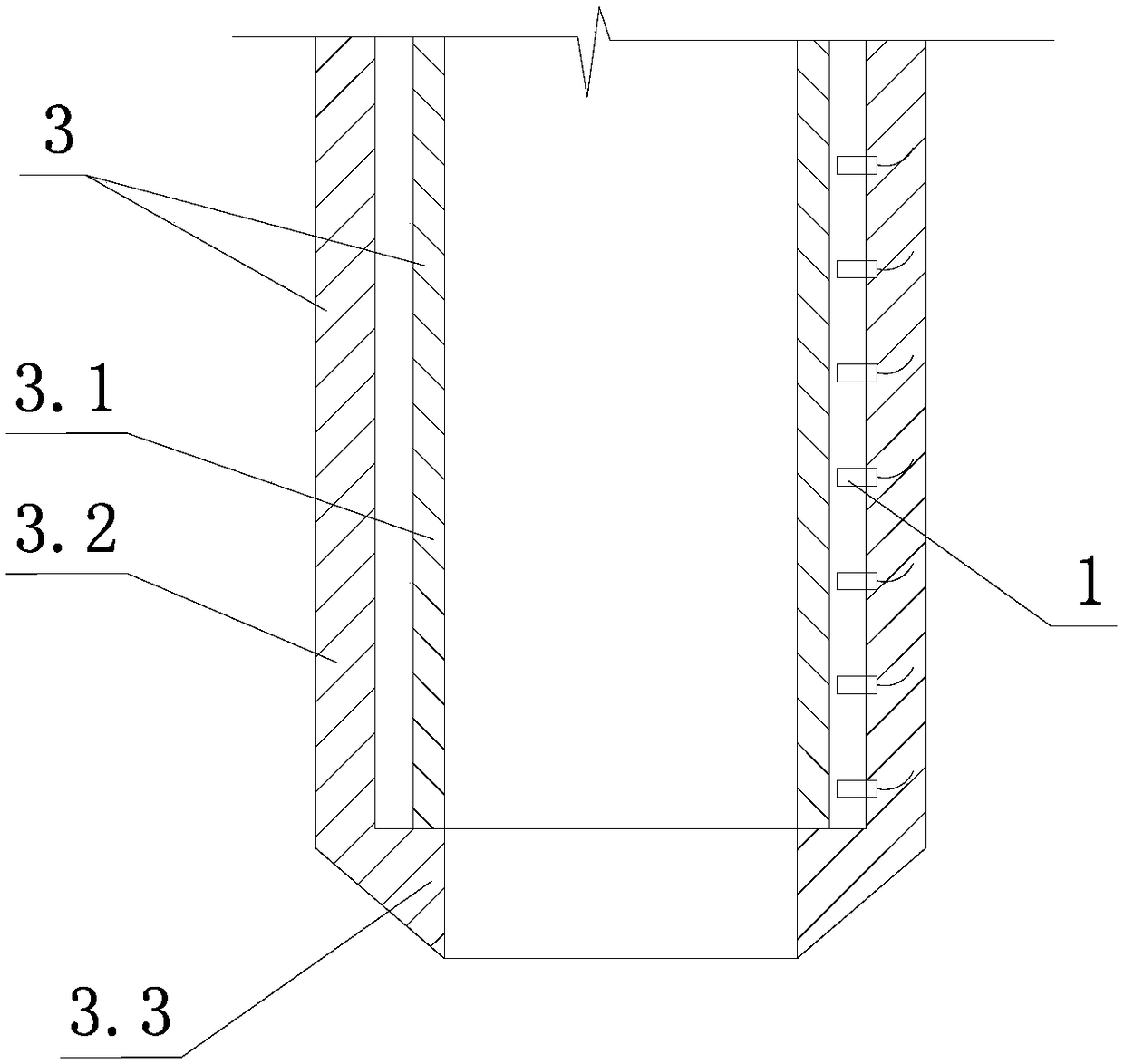Device and method for judging whether concrete pouring height of cast-in-situ bored pile is reached or not