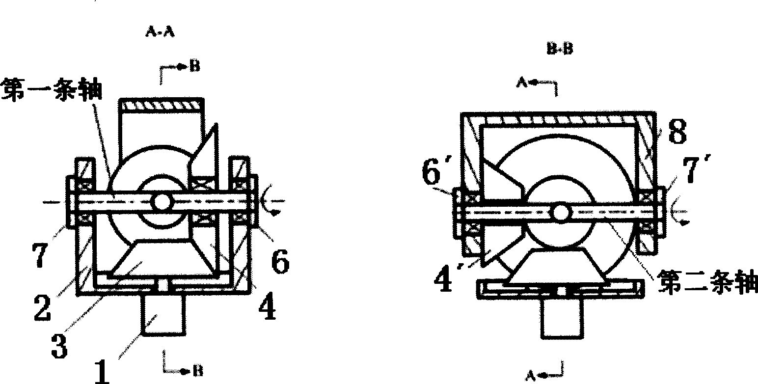Single motor driven two-freedom degree joint structure