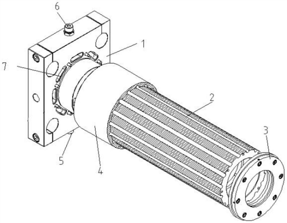 Electric spindle water cooling structure