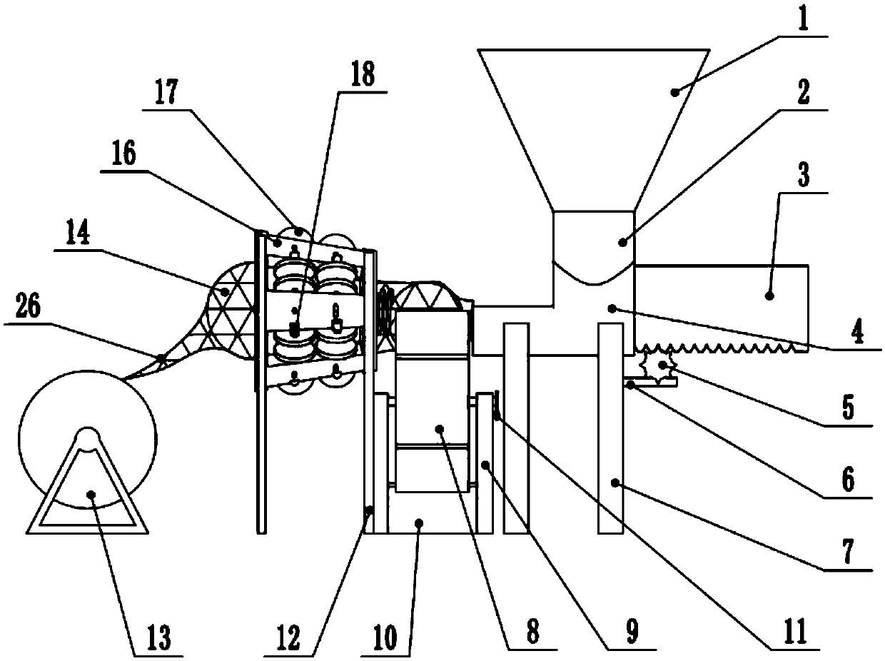 An apple netting device