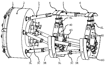 A fully automatic tbm excavation device with double hexapod thrusters and double tripod supports