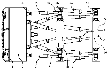 A fully automatic tbm excavation device with double hexapod thrusters and double tripod supports