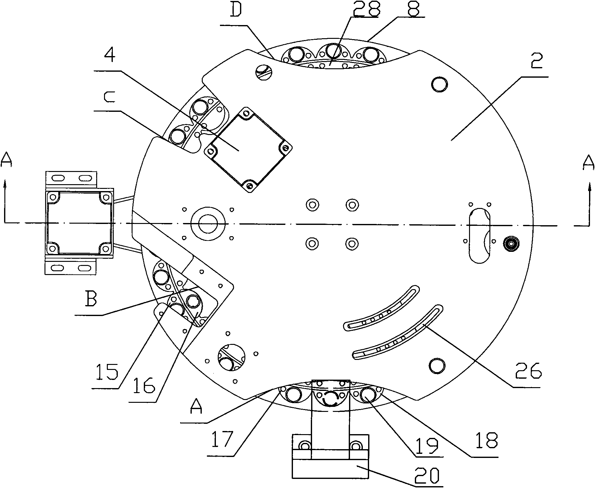 Inner ring and outer ring double flow line structure for fully-automatic immunity analyzer