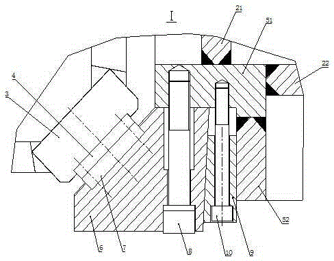 Frame type hydraulic machine guiding structure special for hot press forging of high-speed rail part