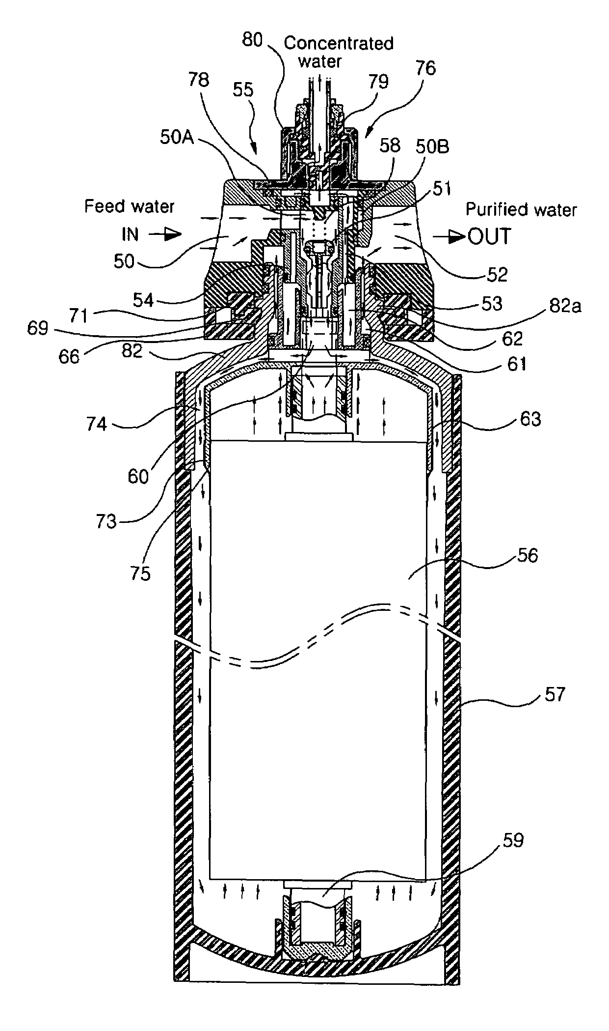 Water purification filter easily replaced by connector and water purification system using the same