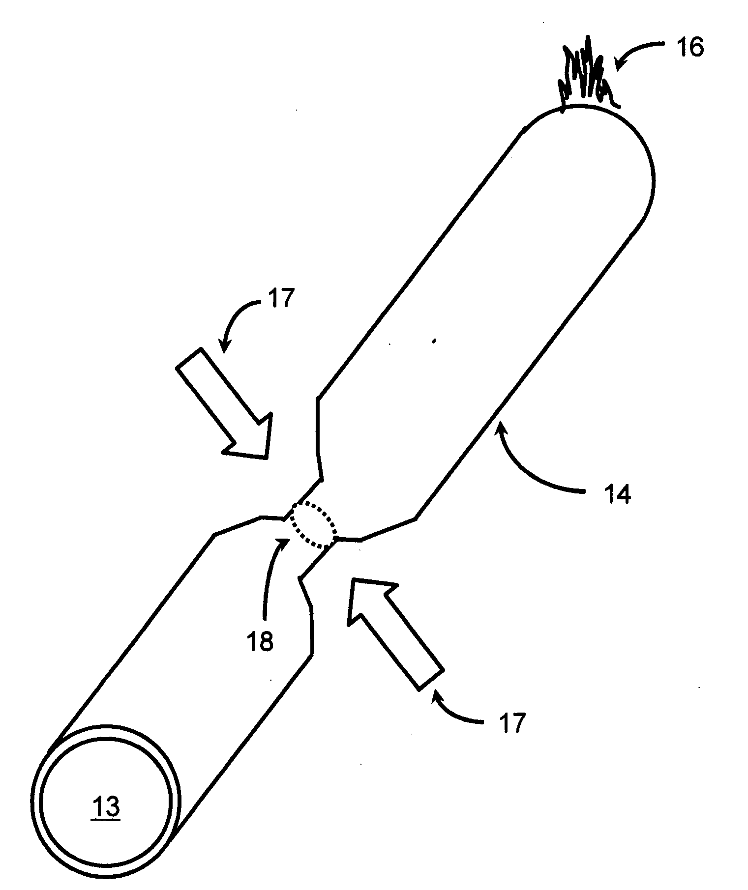 Deformed pipe method of extinguishing oil fires