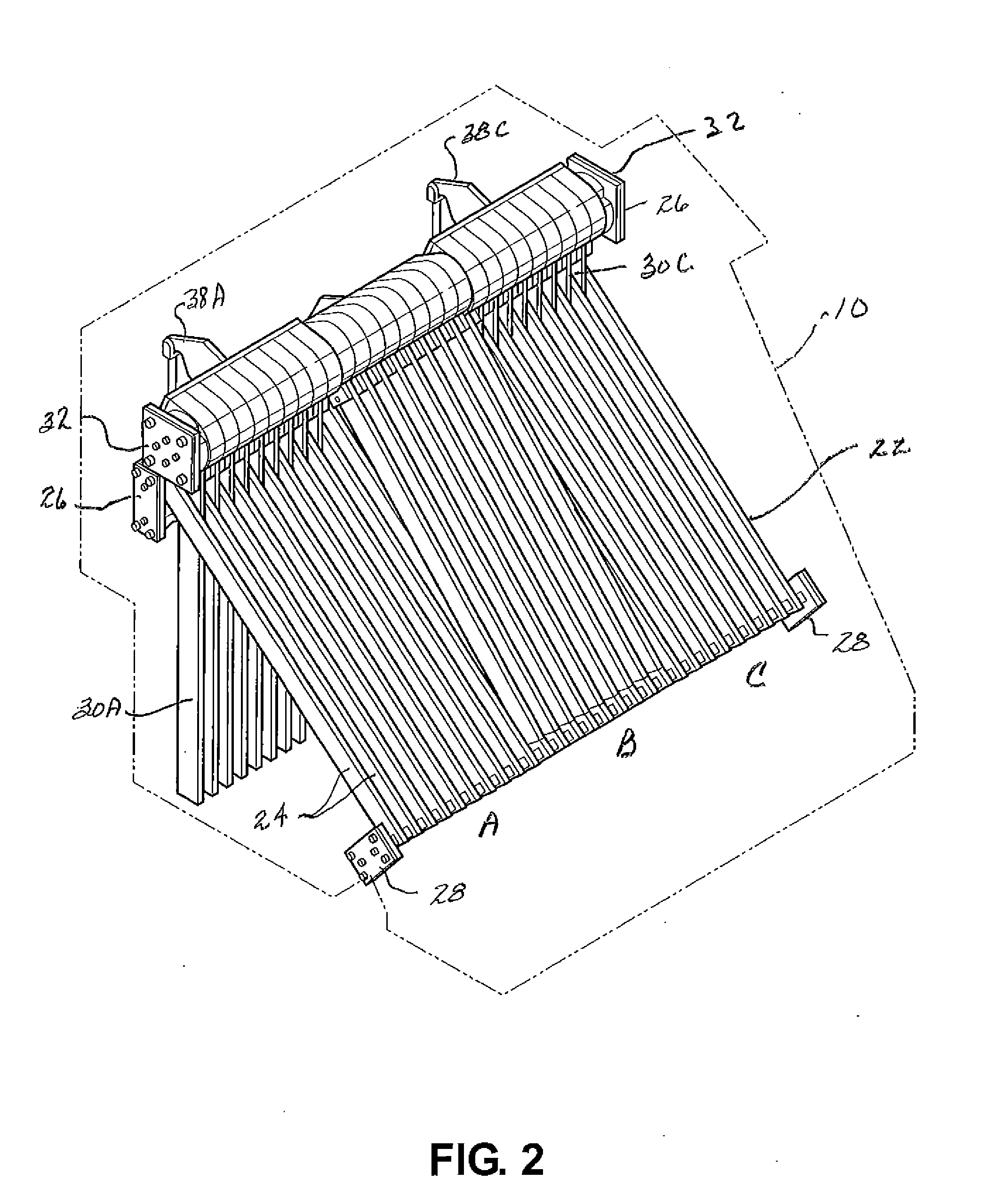 Self-cleaning coal separator grids with multiple cleaning combs