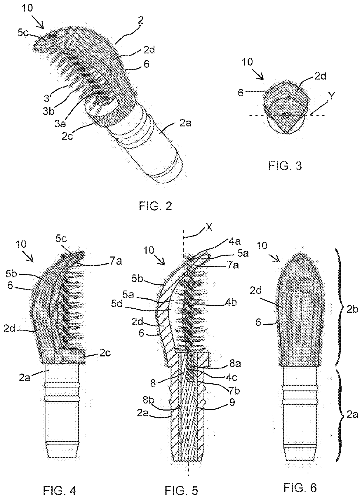 Cosmetic applicator with separate brush and molded applicator structures