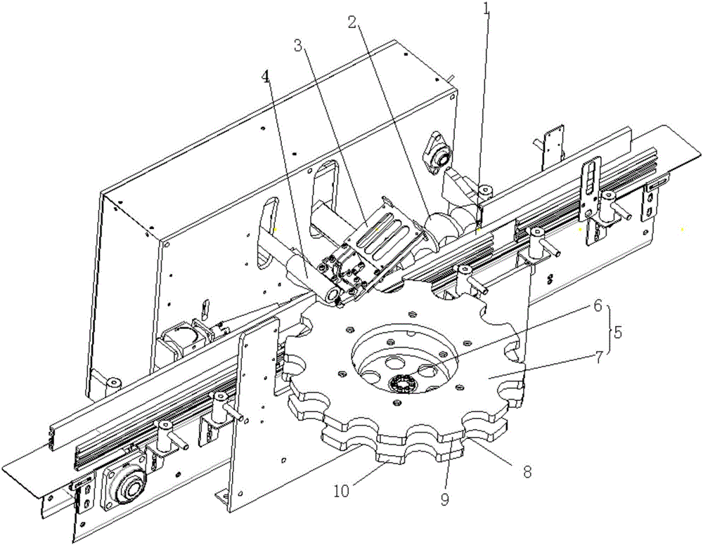 Cover buckling device with positioning star wheel