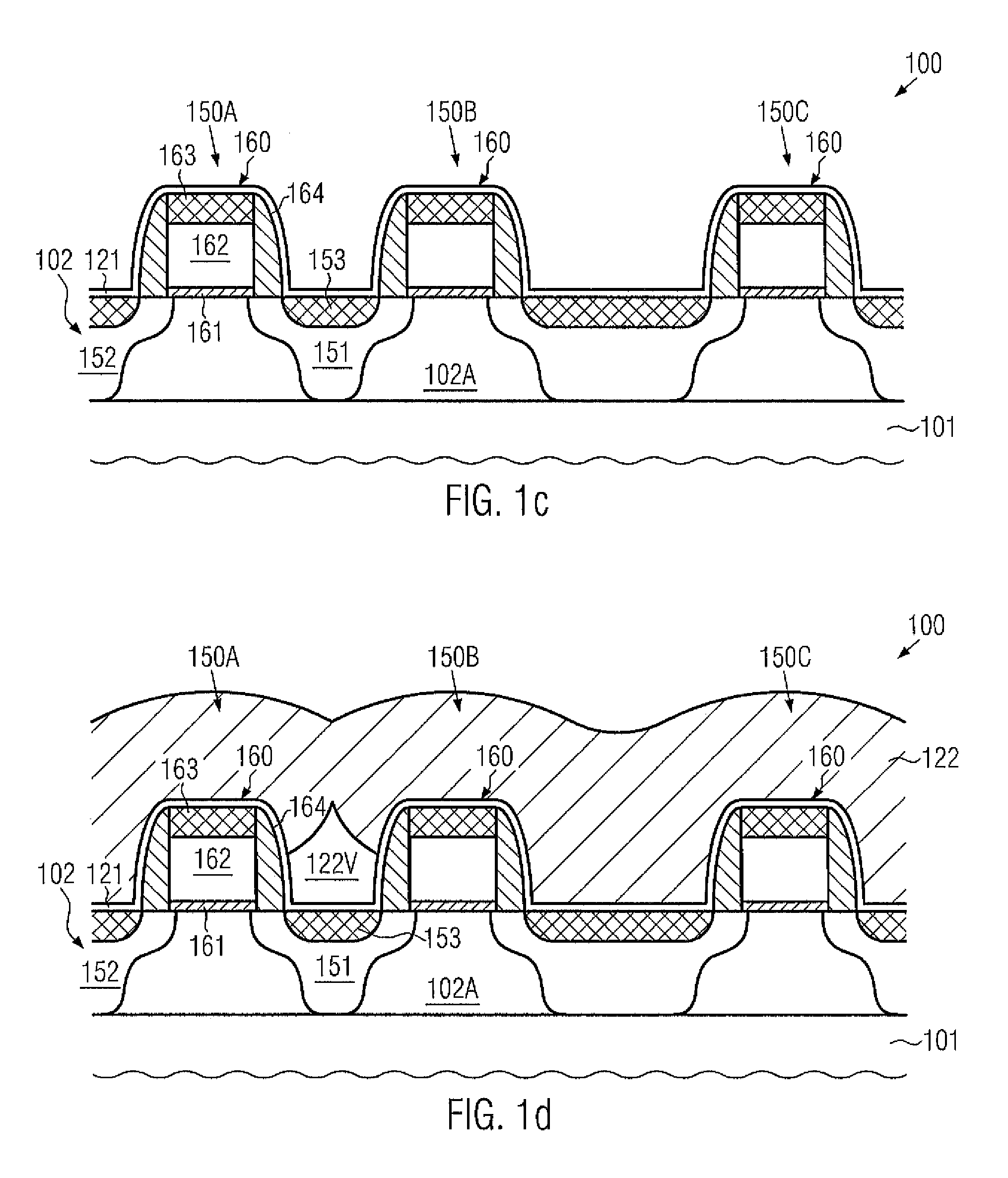 Semiconductor device comprising a buried capacitor formed in the contact level
