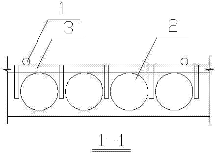 Construction method of anti-floating locating system of cast-in-place concrete hollow floorslab steel tube