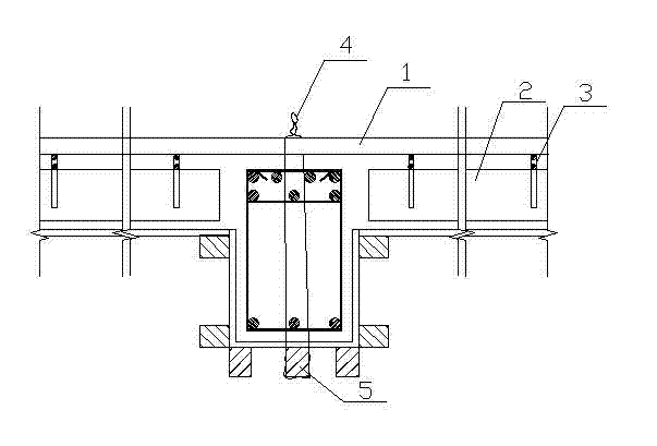 Construction method of anti-floating locating system of cast-in-place concrete hollow floorslab steel tube