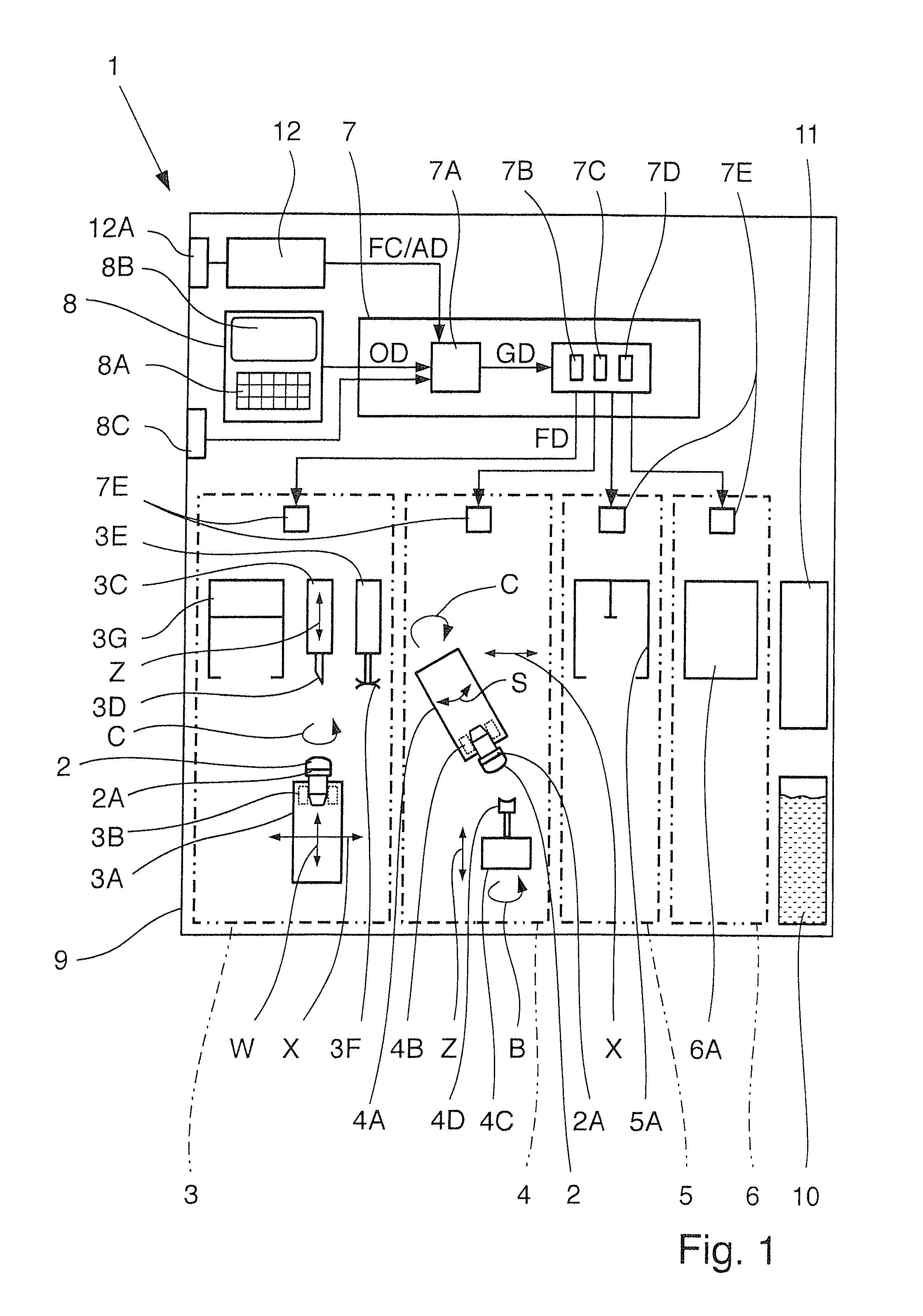 Apparatus and method for working an optical lens and also an optical lens and a transporting container for optical lenses