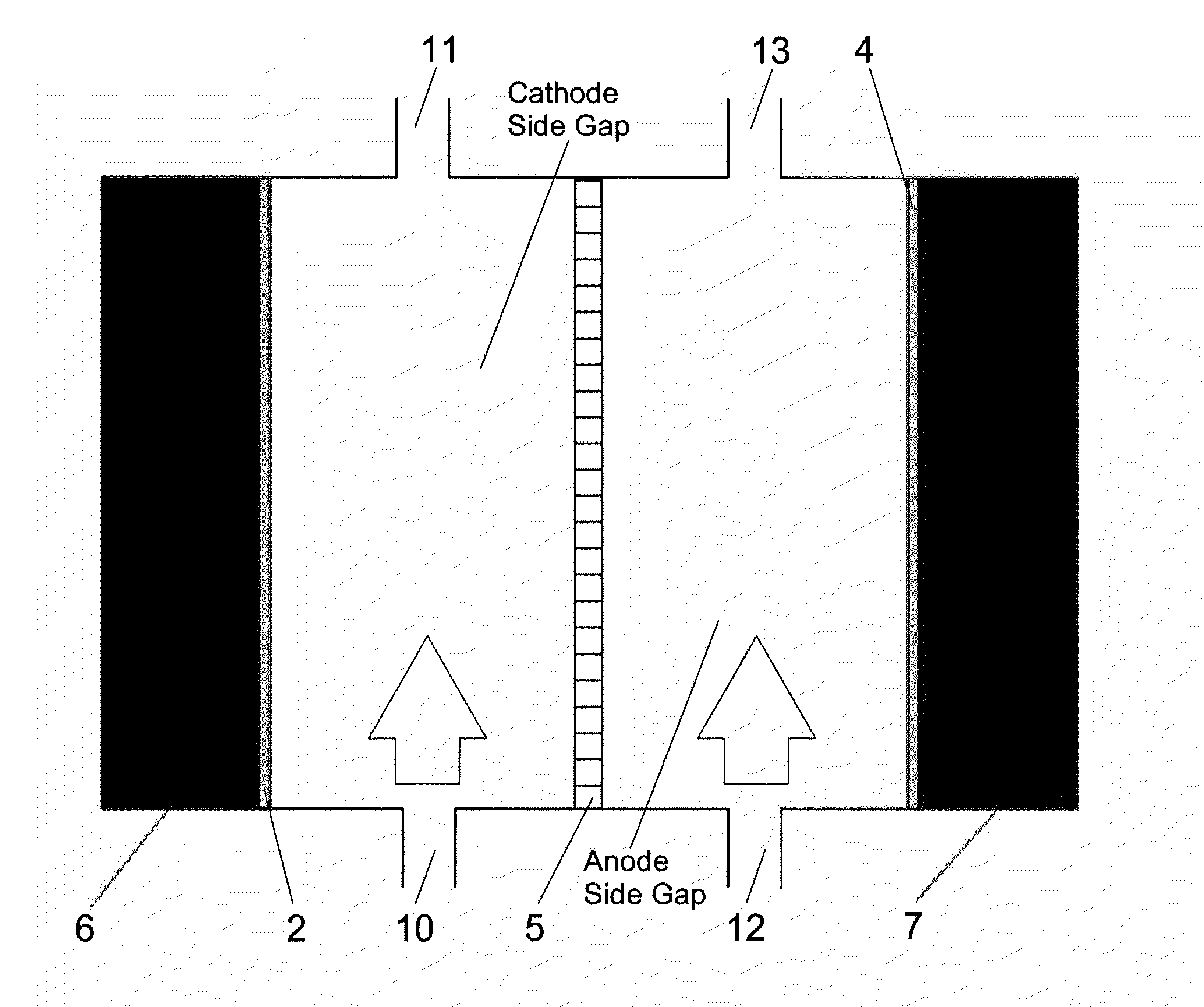 Electrolysis Cell for the Conversion of Cuprous Chloride in Hydrochloric Acid to Cupric Chloride and Hydrogen Gas