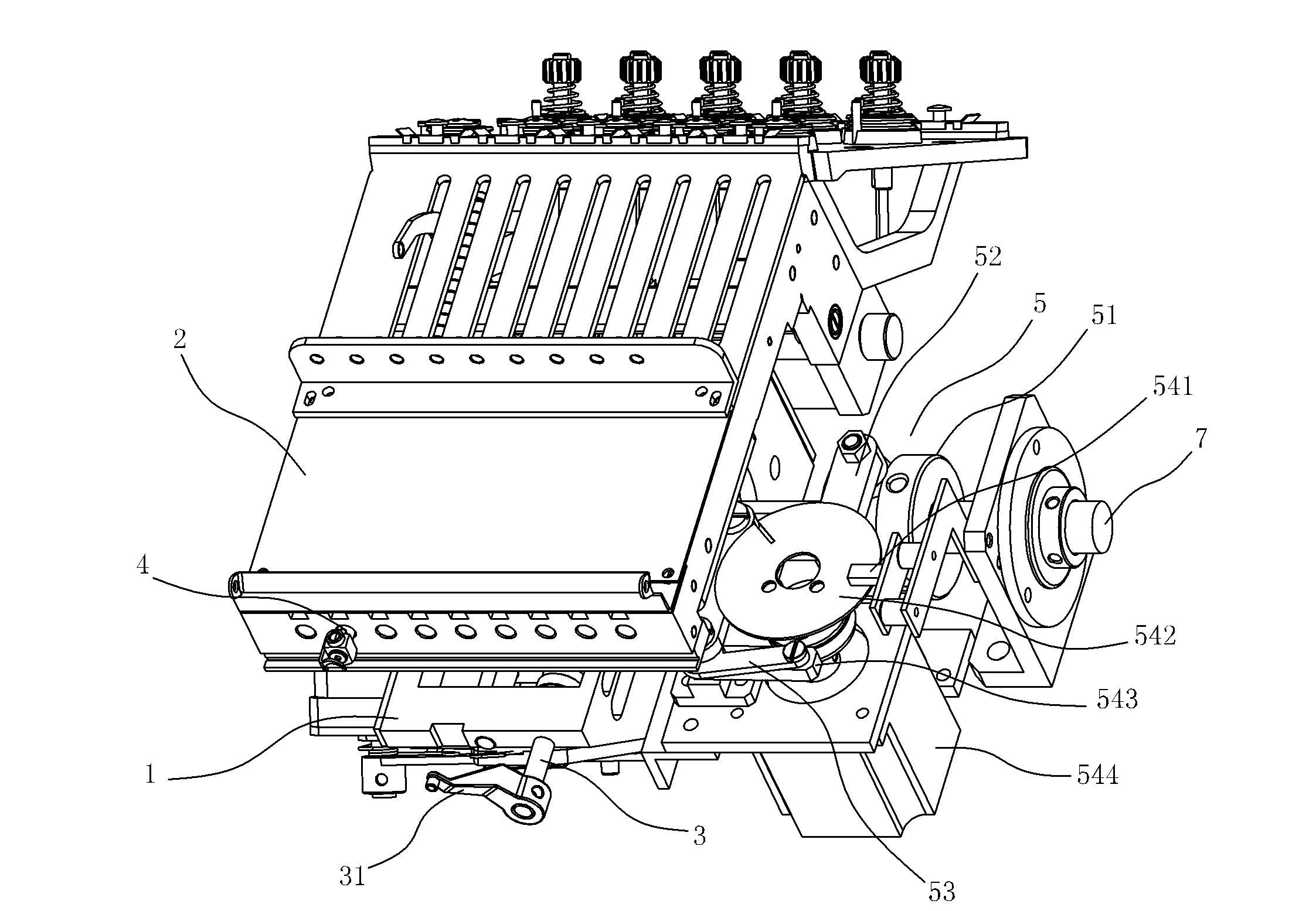 Independent pressure foot driving system of embroidering machine