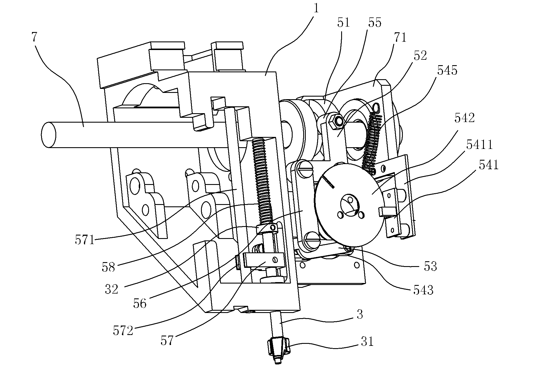 Independent pressure foot driving system of embroidering machine