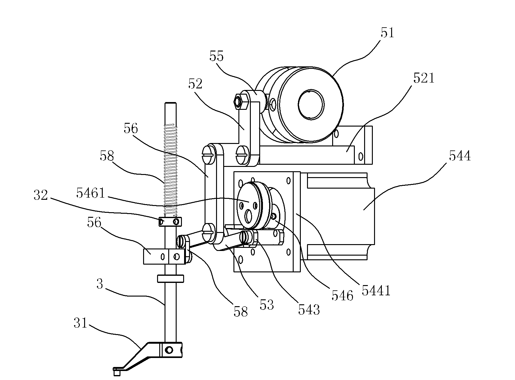 Independent pressure foot driving system of embroidering machine