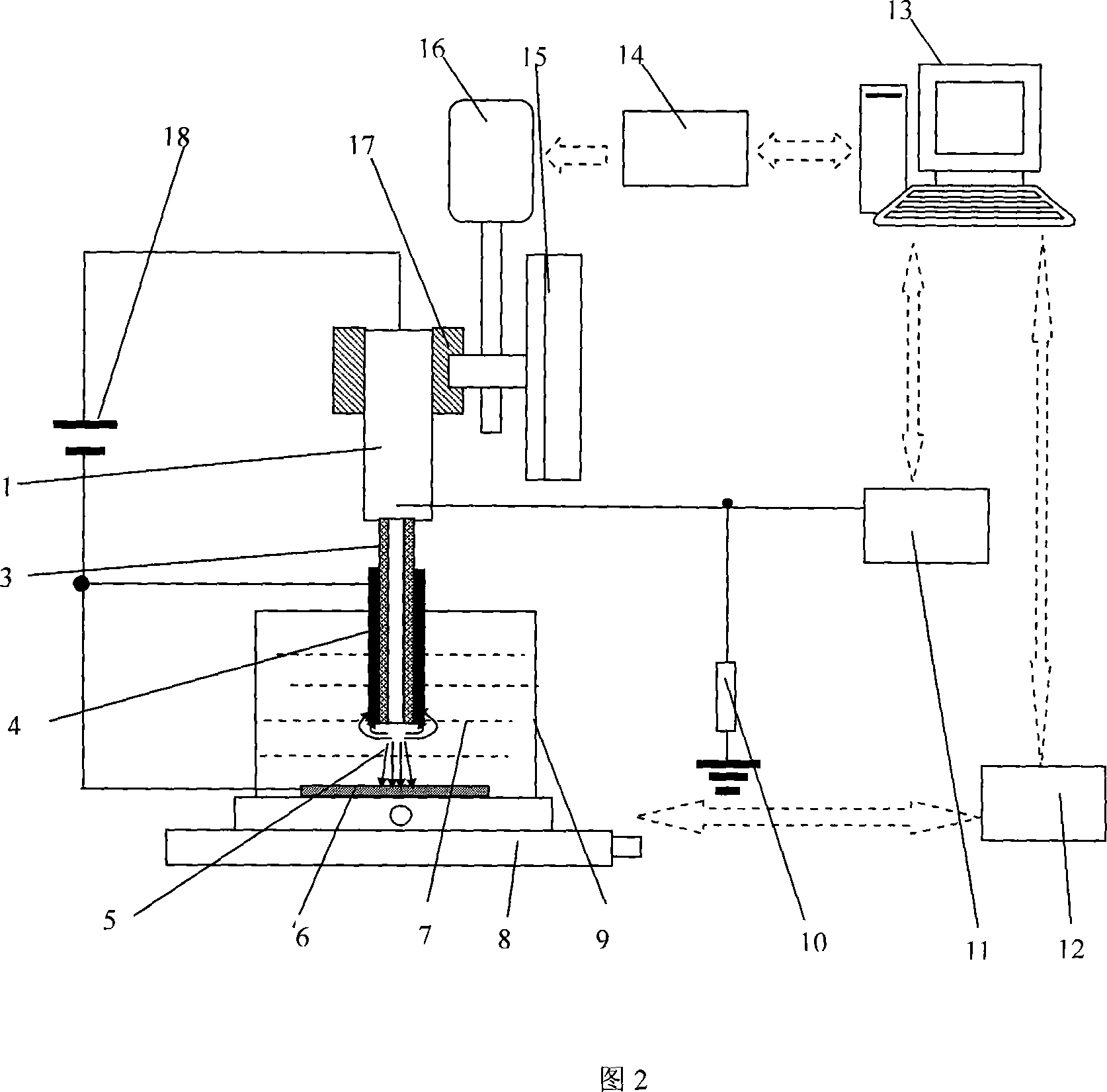 Electrochemical depositer with inductive anode