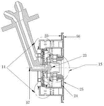 Premixing and pre-evaporation combustor for main combustion stage using radial film formation