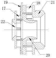 Premixing and pre-evaporation combustor for main combustion stage using radial film formation