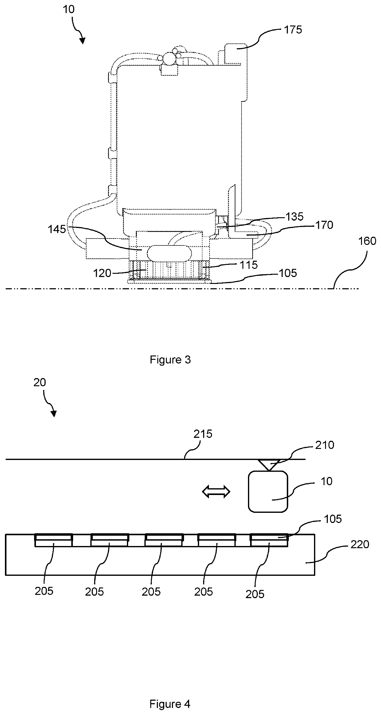 Device and method of staining an organic material on a slide